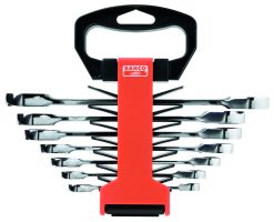 Bahco 1320RM/SH8 Ratcheting Ring Wrench Set, Metric