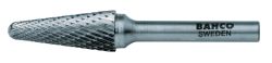 Bahco L1225M06 Tungsten Carbide Rotary Burr, Conical Round Nose, Medium, 65mm