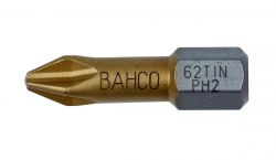 Bahco 62TIN/PH1 Tin bit for Phillips head screws, 25mm, in plastic box of 10 pcs