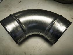 90 Degree Bend For Ducting 100mm