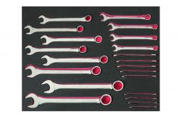 Bahco FF1A134 Foam with Combination spanners, 21 pcs
