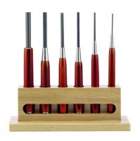 Bahco 3658A/6 Drift Punch Set, 6-Piece, In Wooden Stand